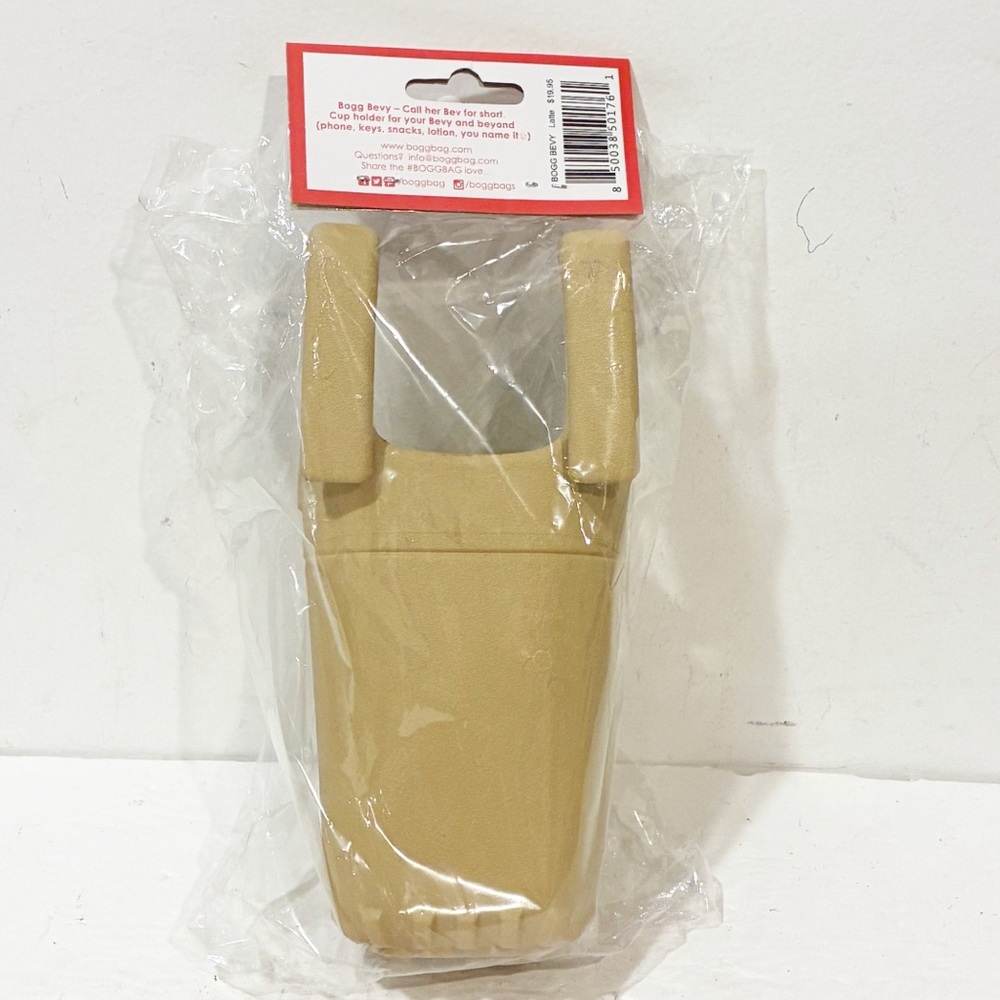 Bogg Bag Bevy Beige Cupholder & Beyond Rubber Water Proof With‎ Hooks NEW - Picture 3 of 4